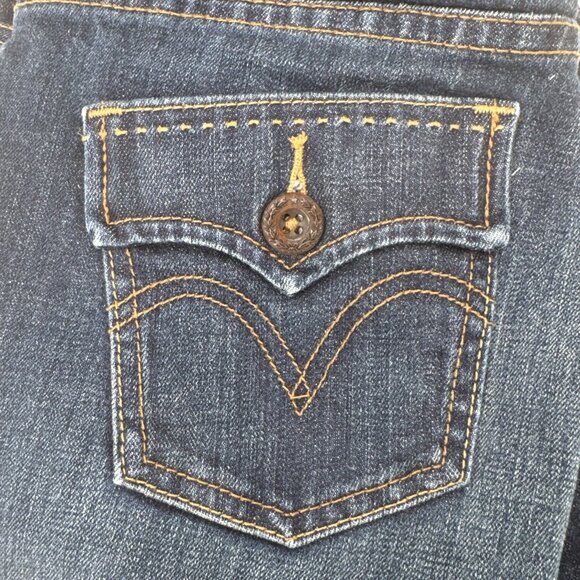 Levis 526 Jeans Slender Boot Cut Bottillon Svelte 28 dark wash rise 9 inseam 28 - Picture 6 of 10